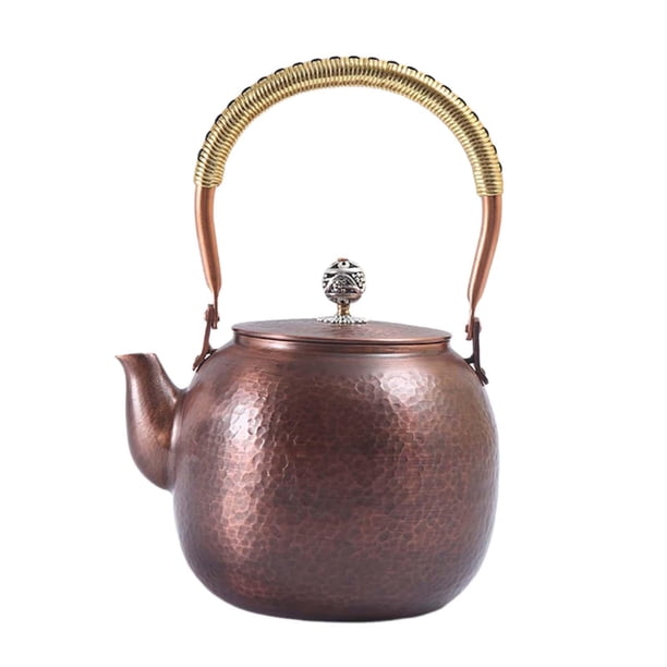 Tetera de cobre, tetera de kungfú, hervidor de agua, hervidor de agua, jarra, tetera, cafetera para restaurante, hogar, Camping, Hotel Martillo alto