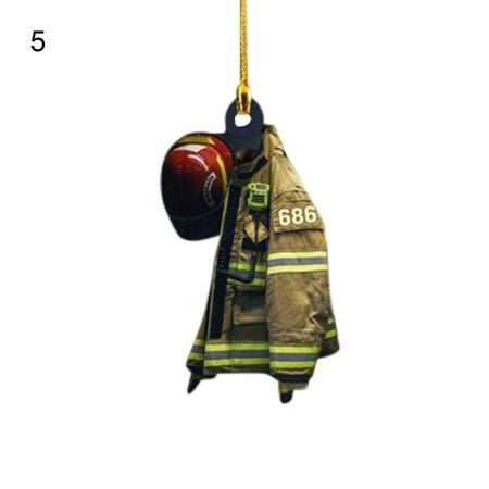 

Eastshop Fireman Theme Christmas Pendant DIY Acrylic Xmas Ambience Festival Ornaments Party Supplies