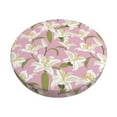 thumbnail image 6 of Uemuo Lilies Flowers Pattern Round Bar Stool Seat Covers Washable Stool Cushion Slipcover Elastic Bar Chair Covers-, 6 of 7