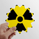 thumbnail image 1 of Químicas peligrosas radiaciones nocivas, espantoso circulo amarillo símbolo ilustración patron Calcomanías solares de vinilo, 1 of 3