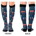 thumbnail image 4 of FORMRS Womens Knee High Socks Casual Long Thick Travel Daily Wear, 2 Pairs, Cartoon Jellyfish Pattern, 4 of 6
