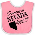 thumbnail image 3 of Inktastic Someone in Nevada Loves Me Boys or Girls Baby Bib, 3 of 4
