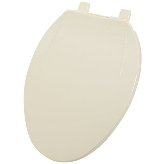 Do it Best Tools Home Impressions Elongated Toilet Seat - Plastic, Off-White, Concealed Hinges