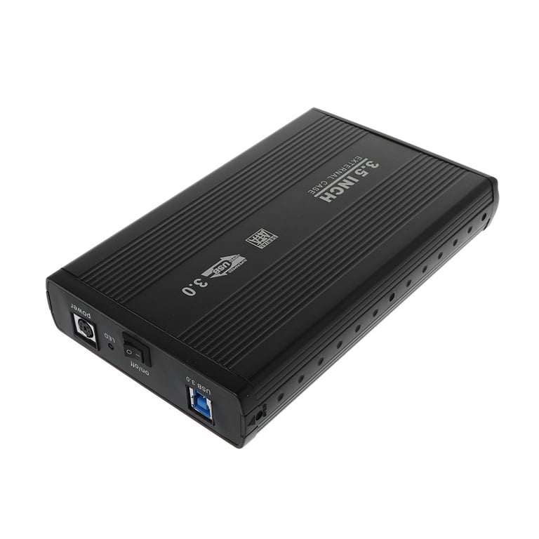 Generix 3.5 inch HDD External Case USB 3.0/USB 2.0 to SATA External 3.5  Hard Drive Enclosure Disk for 3.5 SATA HDD External Storage Box with  Aluminum Case (USB2.0-Black) à prix pas cher