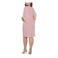 thumbnail image 2 of BETSY & ADAM Womens Pink Stretch Sleeveless Sweetheart Neckline Knee Length Cocktail Sheath Dress Plus 22W, 2 of 4