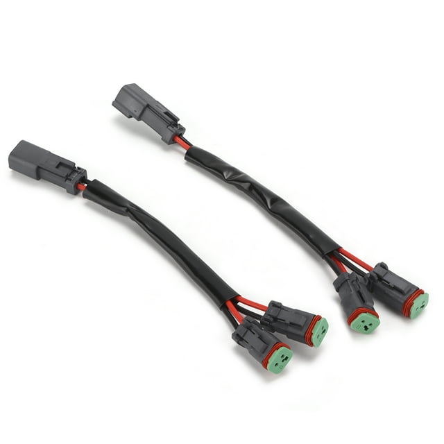 Arnés de cableado para enchufe de luz de trabajo LED de 2 piezas 2-Cable universal de 2 pines macho a hembra para coche