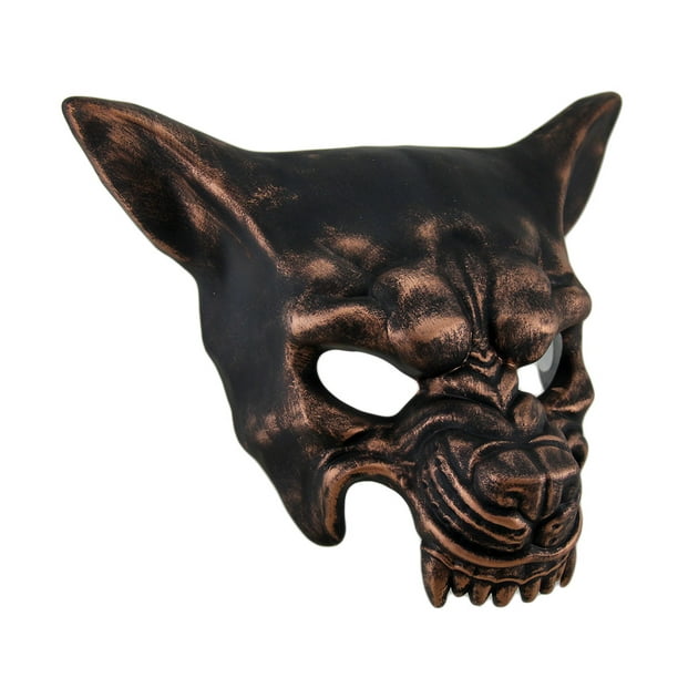 Zeckos - Snarling Wolf Metallic Half Face Mask - Copper - Walmart.com