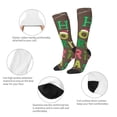 thumbnail image 3 of Fotbe Ho Ho Ho Merry Christmas Calcetas Divertidas Estampadas para Hombre y Mujer, Calcetas de Algodón hasta la Rodilla para Caminar, Correr, Enfermería y Embarazo, 3 of 6
