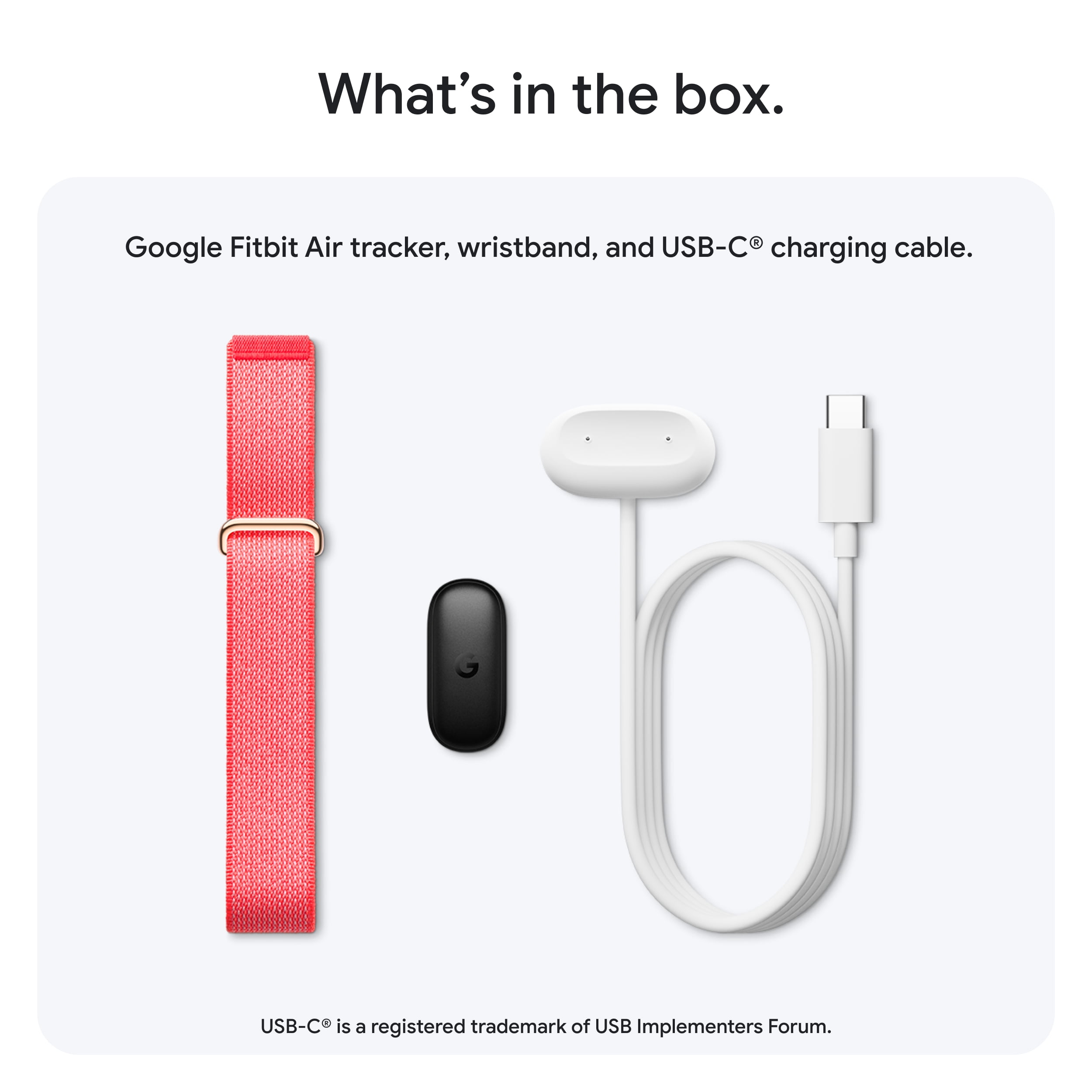 Google Fitbit Air - Screenless Fitness and Health Tracker - Personalized AI-Powered Coaching - Works with Android and iOS - Berry - One Size