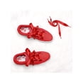 thumbnail image 4 of INSPIRE CHIC Women's 2 Pairs Flat Ribbon Sneaker Canvas Shoelaces Red 50cm/19.7", 4 of 4