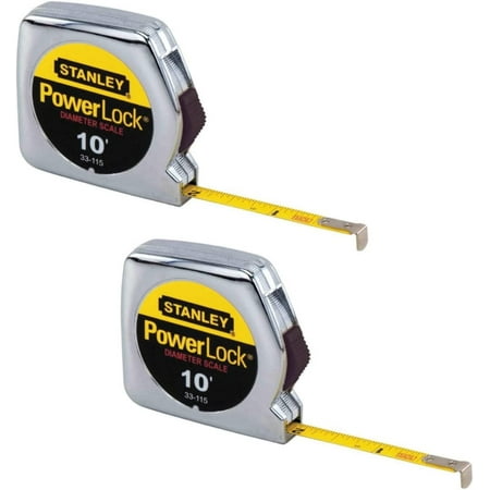 

Powerlock Tape 1/4 in. x 10 ft Plastic Case Chrome (Pack of 2)