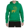 thumbnail image 2 of Cute Elephant Love Imagine Inspirational/Christian Unisex Graphic Hoodie Sweatshirt, Kelly, X-Large, 2 of 3