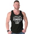 thumbnail image 5 of Push You into Zombies to Save My Cat Tank Top T Shirts Men Women Brisco Brands S, 5 of 6
