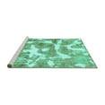 thumbnail image 2 of Ahgly Company Machine Washable Indoor Rectangle Abstract Turquoise Blue Modern Area Rugs, 7' x 9', 2 of 4