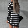 thumbnail image 4 of Vestidos de suéter Vestido de mujer Vestido de punto a rayas de manga larga Vestido mini sexy (XL), 4 of 5