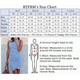 thumbnail image 3 of Women Casual Dress Crew Neck Ruched Summer Sleeveless Tank Bodycon Shirt Short Mini Dresses, 3 of 5