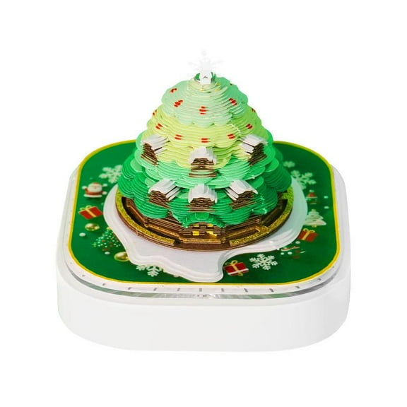3D Desk Calendar 2026, Tear Off Christmas Tree 3D Tear Away Calendar, DIY Paper Carving Art Memo Time Piece Notepad Gift for Office Desktop Decoration Gift