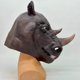 thumbnail image 2 of Máscara para fumar Rhinoceros, cara completa, de resina, realista, 2 of 3