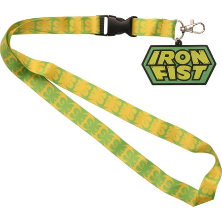 Iron Fist Logo Hexagon Name Charm Lanyard