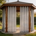 thumbnail image 6 of Sheer Voile Curtains Long Transparent Drapes Double Rod Pocket Gauze Curtains for Living Room Bedroom Sliding Glass Door, 6 of 6