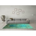 thumbnail image 3 of Ahgly Company Indoor Rectangle Medallion Turquoise Blue Traditional Area Rugs, 5' x 7', 3 of 4