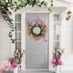 thumbnail image 4 of Corona de invierno para puerta de entrada con follaje escarchado y bayas | Corona artificial de primavera de 30 cm para decoración de paredes de interior y exterior | Decoración navideña para el, 4 of 6