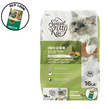 Special Kitty Indoor Formula Dry Cat Food  Chicken & Pea Flavor  16 lb