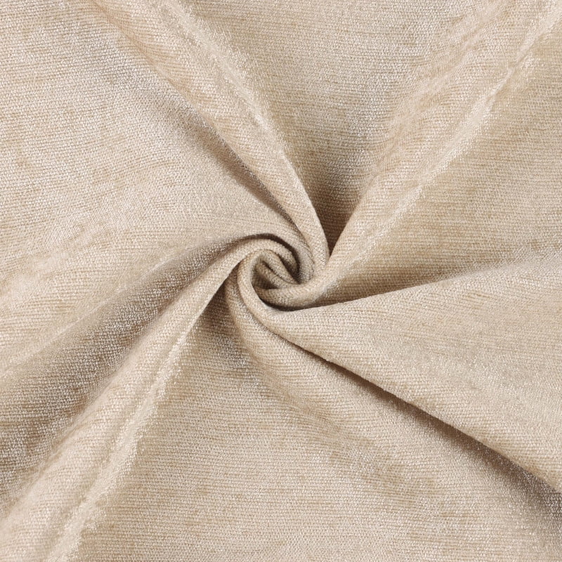 Superior Noor Semi-Blackout Chenille Curtains Set of 2, Room Darkening Curtain Panel Pair, Beige, 52"W x 63"L