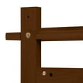 thumbnail image 3 of Hook Rail/Coat Rack, 5 Metal Hooks and Upper Shelf for Extra Storage Scandinavian Style for Hallway Bathroom Living Room Bedroom, Bamboo Brown Color, 3 of 4