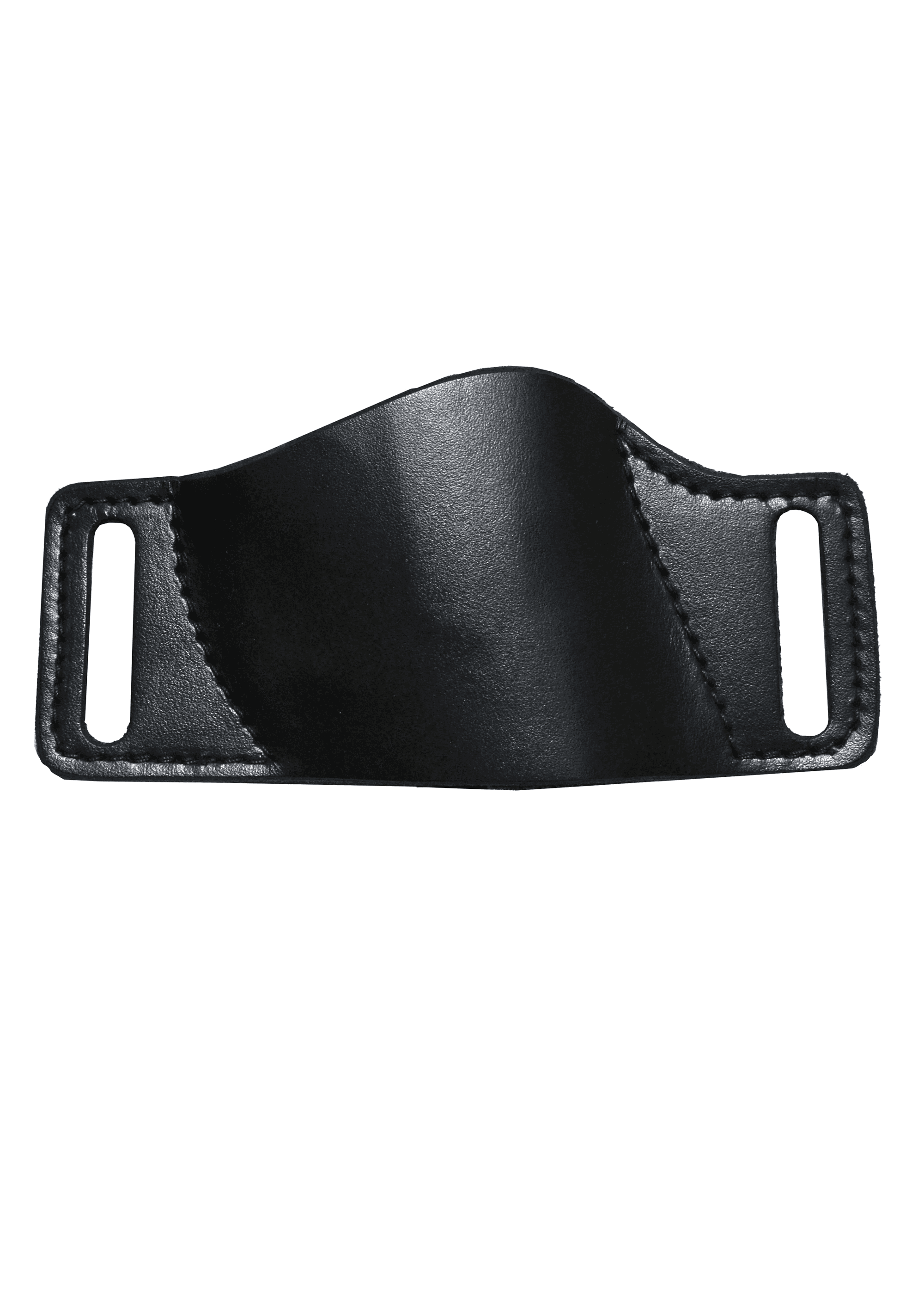 HOLSTER LEATHER BELT SLIDE MED BLK