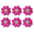 thumbnail image 1 of Uxcell 6PCS Botones de Costura de Strass en Forma de Flor de 1 Pulgada para Fabricación de Joyas DIY Dorado Rojo Rosa, 1 of 6