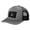 Heather and Black, variant on Kids/Youth Pull Patch Tactical Hat | Curved Bill Snapback Trucker Cap | 2x3 Inch Loop Surface for Morale Hook Patches | (Navy Blue & White)