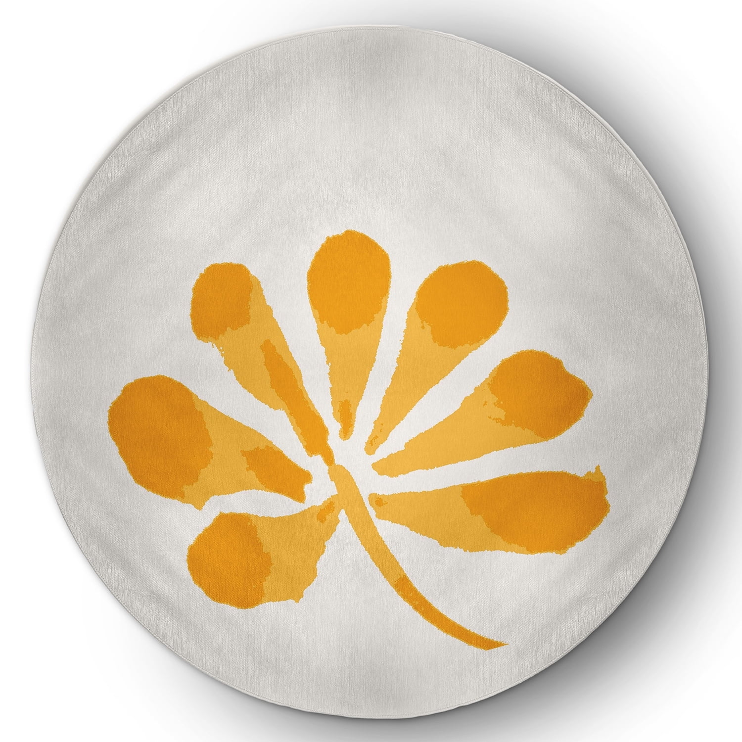 Simply Daisy 3' x 5' Yellow Petals Spring Chenille Rug