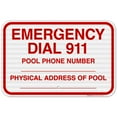 thumbnail image 1 of Emergency Dial 911 Sign, Pool Sign,, 1 of 1