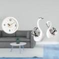 thumbnail image 2 of Reloj de pared,Reloj de pared decorativo,moderno y elegante.,estatua de cisne,Figuras de cisne de cerámica modernas,Escultura de animales Decoración centro de mesa, 2 of 8