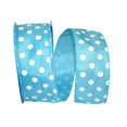 thumbnail image 1 of Reliant Ribbon 92840W-913-40K Satin Grand Point Valeur Filaire Bord Ruban - Turquoise - 2,5 Po x 50 Verges, 1 of 1