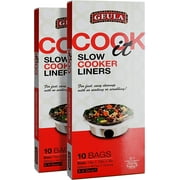 Geula Slow Cooker Liners 2 Pack = 20 Bags Fits 3-4 Quart Pots