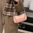 thumbnail image 4 of Bolso Hombro Cruzado para Mujer Cierre PU Cuero Correa Ajustable Color Sólido Embrague El, 4 of 9
