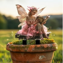 Cadorn Bohemian Acrylic Garden Stake with Fairies & Hummingbirds - Outdoor Decor for Garden Patio