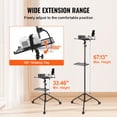 thumbnail image 2 of KFFKFF Mobile Projector Stand, Tripod Laptop Stand with Adjustable Elevation from 31.3 to 67.3 inches, Equipped with Dual Trays and Flexible Phone Holder, Suitable for Outdoor Cinema, Home, 2 of 9