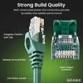 thumbnail image 2 of Cable Ethernet Cat 6 GEARit de 15 cm, paquete de 100, verde, 2 of 7