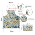 thumbnail image 7 of Blue Leaf and Vine Pattern Apron-Garden Aprons for Women with Pockets-Cotton Linen Waterproof Kitchen Cooking Gardening Aprons Adjustable for Kitchen,Cooking,BBQ and Salon 33x27 Inch, 7 of 7