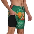 thumbnail image 2 of Daiia Merry Christmas 2025 Mens Swim Trunks Swim Shorts Quick Dry Swim Shorts with Mesh Lining Pockets-Medium, 2 of 9