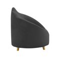 thumbnail image 3 of Lit pour Animaux de Compagnie en Velours Noir Cloud, 3 of 7