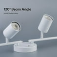 thumbnail image 5 of Bestco 4-Light Track Lighting Fixture with Adjustable Heads & Light Bulbs,GU10 Bulb Included,White, 5 of 13
