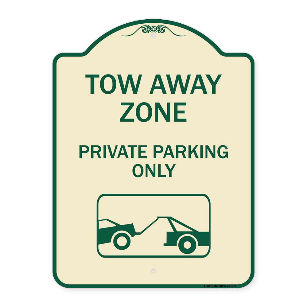 NO PARKING TOW AWAY ZONE 8X12 Plastic Coroplast Sign  25% OFF 3 OR MORE! 