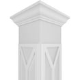 thumbnail image 4 of Ekena Millwork 12"W x 9'H Craftsman Classic Square Non-Tapered San Carlos Mission Style Fretwork Column w/ Crown Capital & Crown Base, 4 of 8