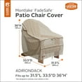 thumbnail image 4 of Classic Accessories Montlake FadeSafe Water-Resistant 31.5 Inch Adirondack Patio Chair Cover, 4 of 17