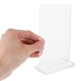 thumbnail image 3 of Shisuyan 4pcs Acrylic Clear Display Stand for Tabletop Posters Menus Tags High Transparency Lightweight Easy to Install and Remove for Weddings Restaurants and Offices, 3 of 9