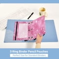 thumbnail image 5 of 2 Pack Flip Folders with Clear PVC Window Binder Pouches 3-Ring Binder Organizer for Office & Home Pink Glitter Background, 5 of 6